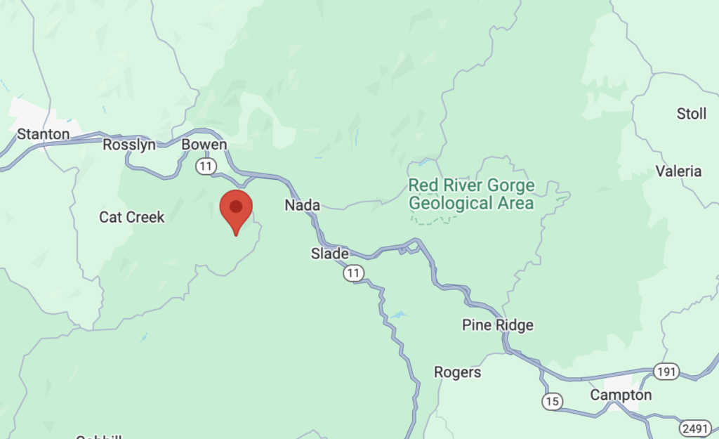 Stay at Red River Gorge Map